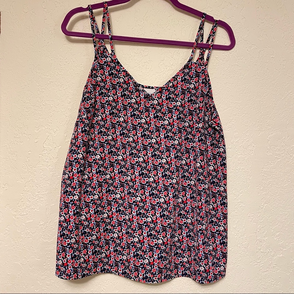 Kaileigh Floral Sleeveless Blouse Large